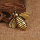 Acxico 1Pcs Brass Retro Bee Figurine Small Bee Statue Ornament House Animal Figurines Gift