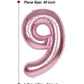 Aule 40 Inch Big Rose Gold 9 Balloon Number Large Foil Helium Number Balloons 0-9 Jumbo Giant Happy 9Th Birthday Party Decoratio