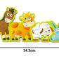 Hape Numbers & Farm Animal Puzzle Double-Sided Wooden Jigsaw Game For Kids 10-Piece, Multi-Coloured
