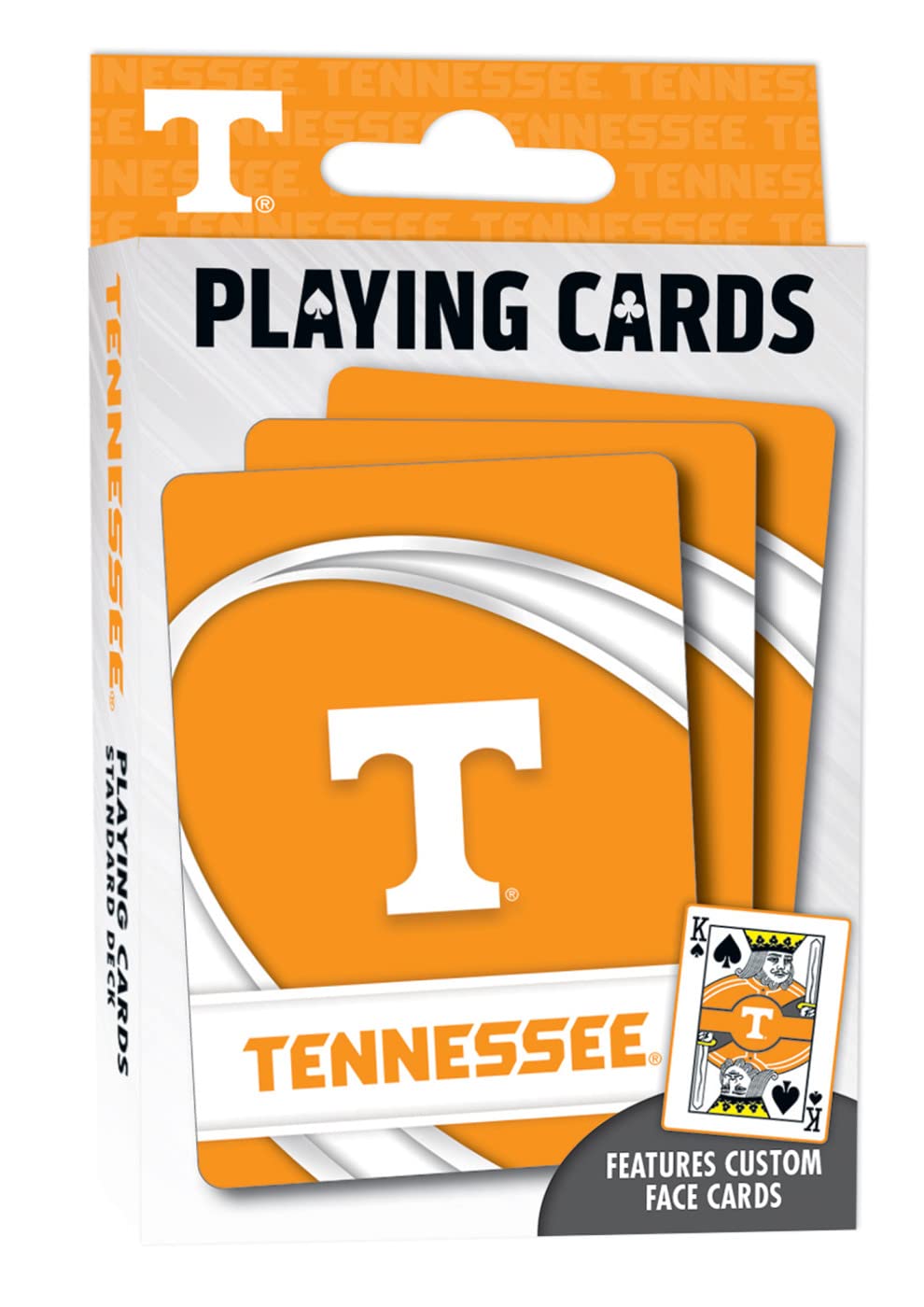 Masterpieces Family Games - Ncaa Tennessee Volunteers Playing Cards - Officially Licensed Playing Card Deck For Adults, Kids, And Family