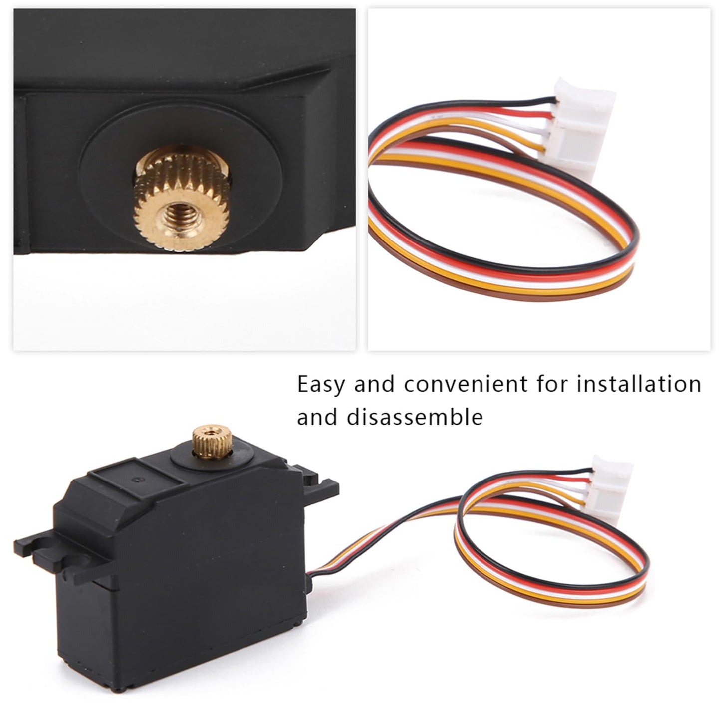 Dilwe Rc Car Servo,Durable Plastic Gear Servo For Wltoys 12428/12427 1/12 Rc Car Upgrade Spare Parts