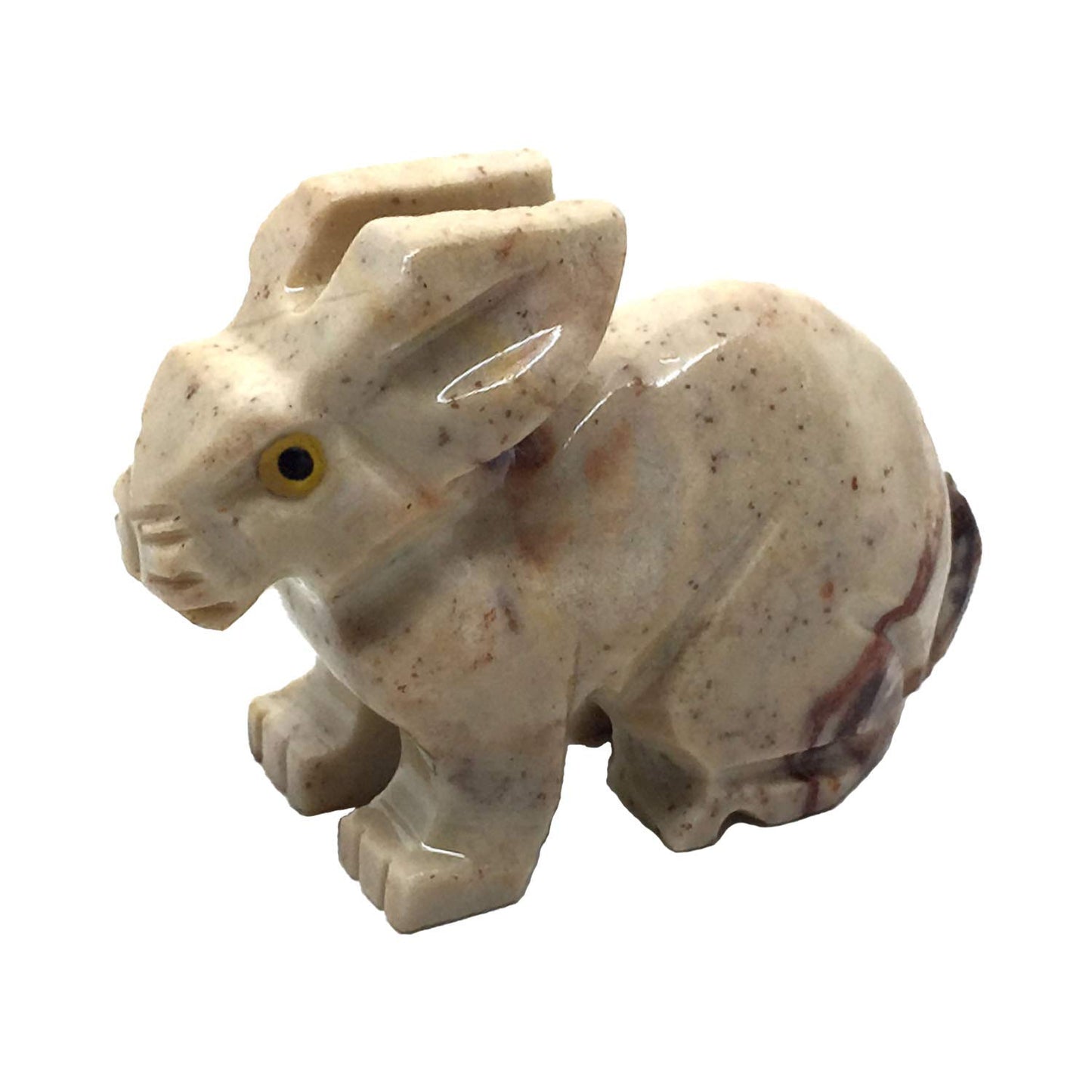 Nelson Creations, Llc 2 Inch Rabbit Natural Soapstone Hand-Carved Animal Charm Totem Stone Carving Figurine