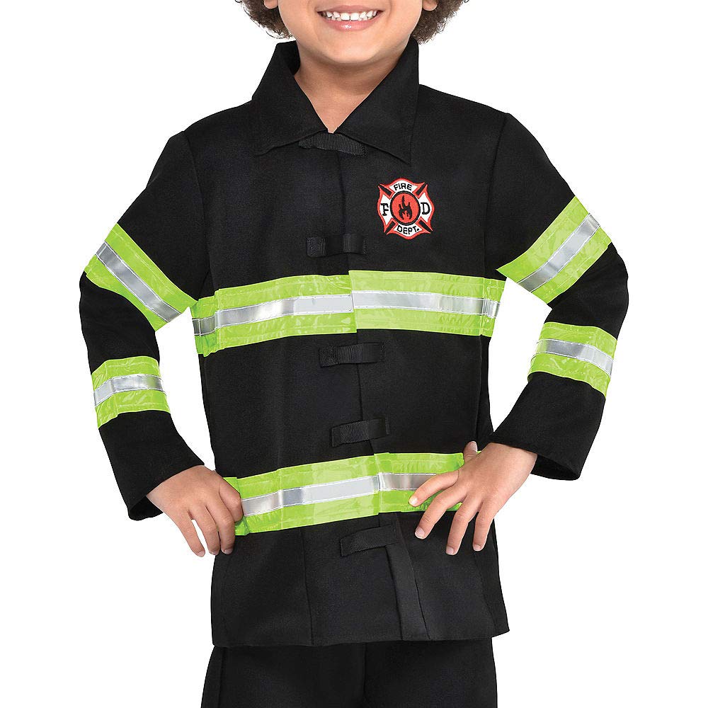 Firefighter Costume Set - Medium (8-10) - Includes Jacket, Helmet, & Pants - Perfect For Halloween & Dress-Up Fun