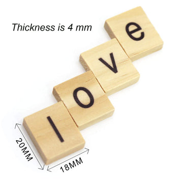 300Pcs Wooden Scrabble Tiles, Scrabble Letters For Crafts, Making Alphabet Coasters And Scrabble Crossword Game.