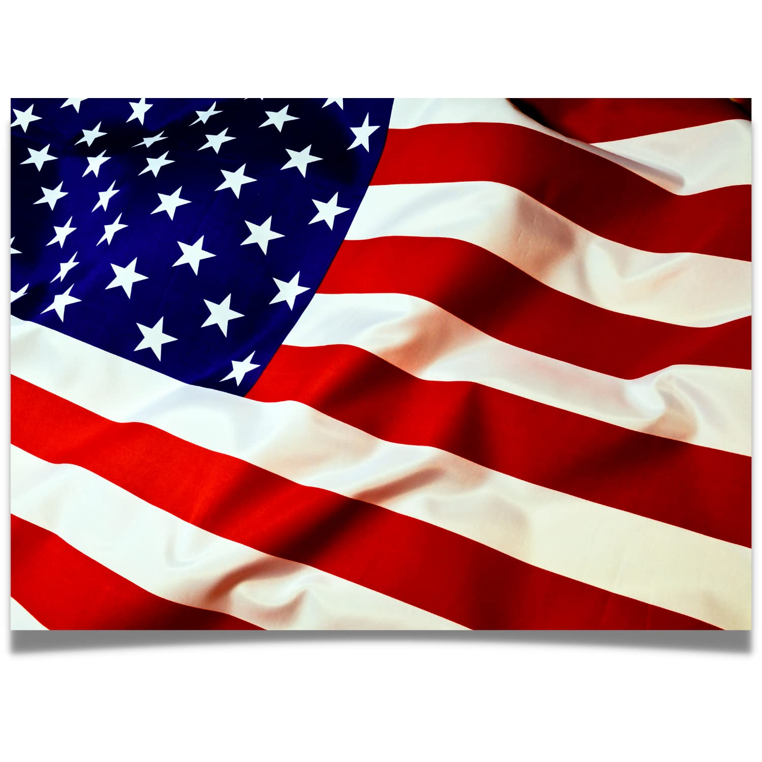 500 Piece Jigsaw Puzzle For Adults - Patriotic American Flag - Medium 23 X 17 Inch - Sturdy Tight Fitting Pieces, Letters On Back, Poster Included