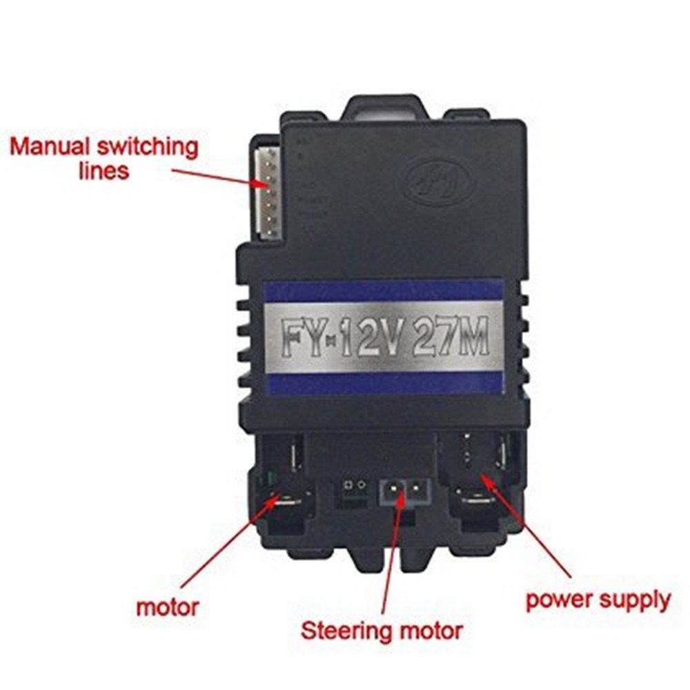 12V 27M Universal Remote Control Receiver Kit Remote Controller Control Box Accessories For Kids Ride On Car Children Electric Ride On Toys Replacement Parts