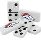 MasterPieces NFL Denver Broncos, Double Six Collector Edition Dominoes Game, For Ages 3+, Black, One Size (41632)