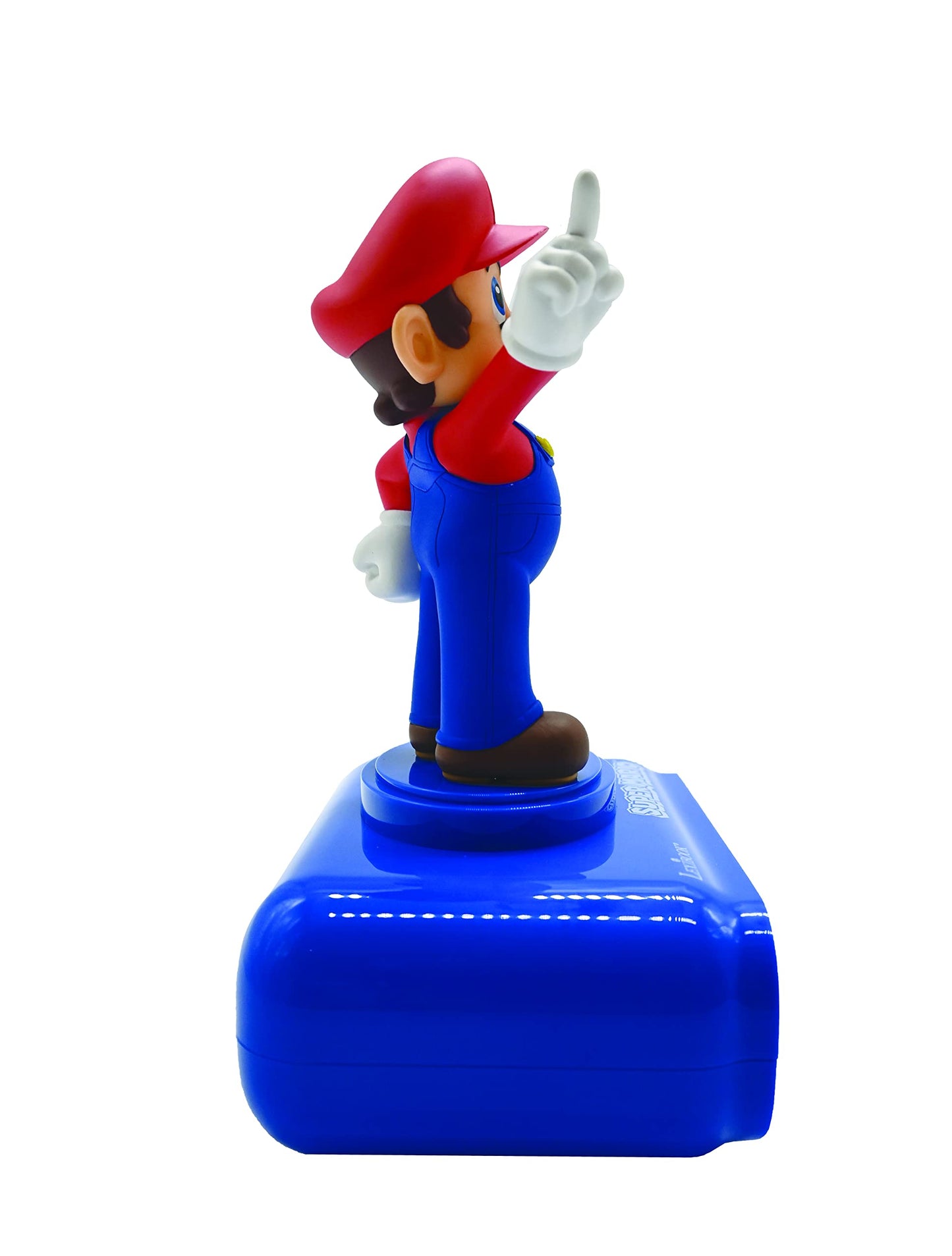 Lexibook Nintendo Super Mario Digital Alarm Clock For Kids-Snooze Function-Superhero Sound Effects-Children Boys, Blue/Red, T.