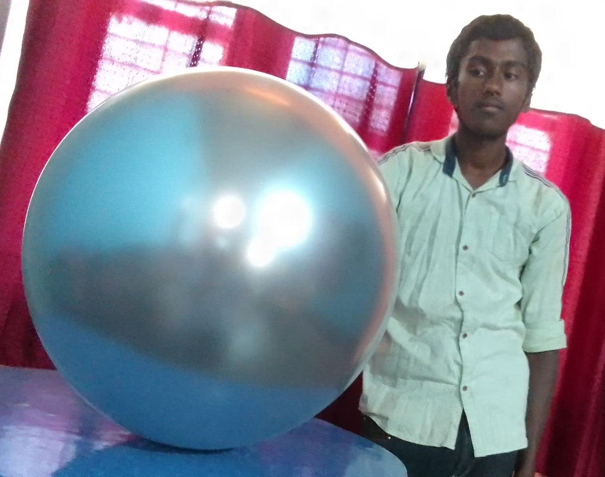Big balloon Large Giant Balloon  Pack of 1 piece  Silver Color  60 CM / 2 Feet Size  Made of Eco Friendly Latex  Thicker Si