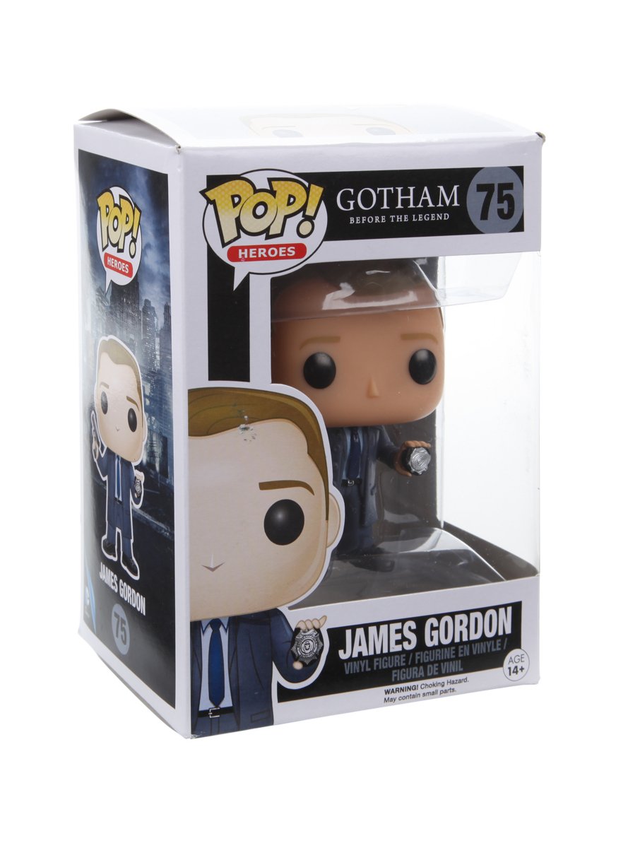 Funko POP TV: Gotham - James Gordon Action Figure, 3.75 inches, Black/Gray/Blue, Model 6248, Plastic Material