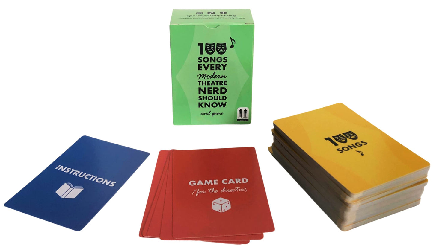 Spinningrock, 100 Songs Every Theatre Nerd Should Know - Ultimate Musical Theatre Card Game - Modern Deck