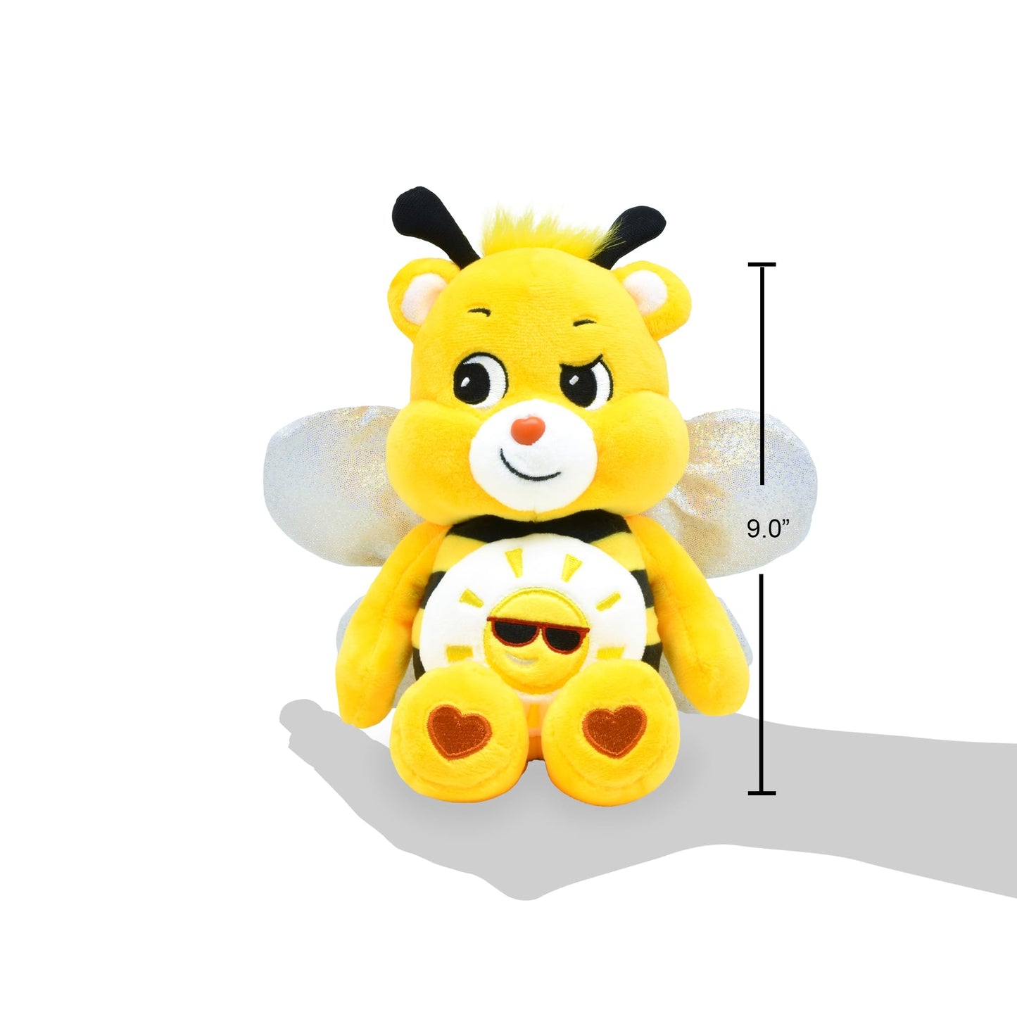 Care Bears Spring Theme Bee Funshine Bear Fun-Size Plush - Perfect Stuffed Animal Holiday, Birthday Gift, Super Soft And Cuddly – Good For Girls And Boys, Employees, Collectors, Ages 4+