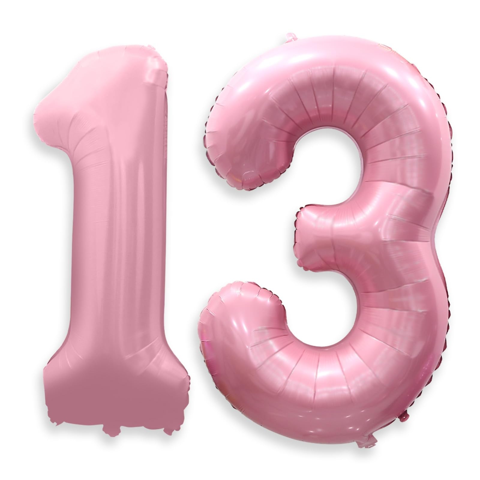 40 Inch Pink 13 Balloon Numbers, Large Number 13 Balloons Pink Foil Number Balloons, Light Pink 13th Foil Birthday Balloons for 