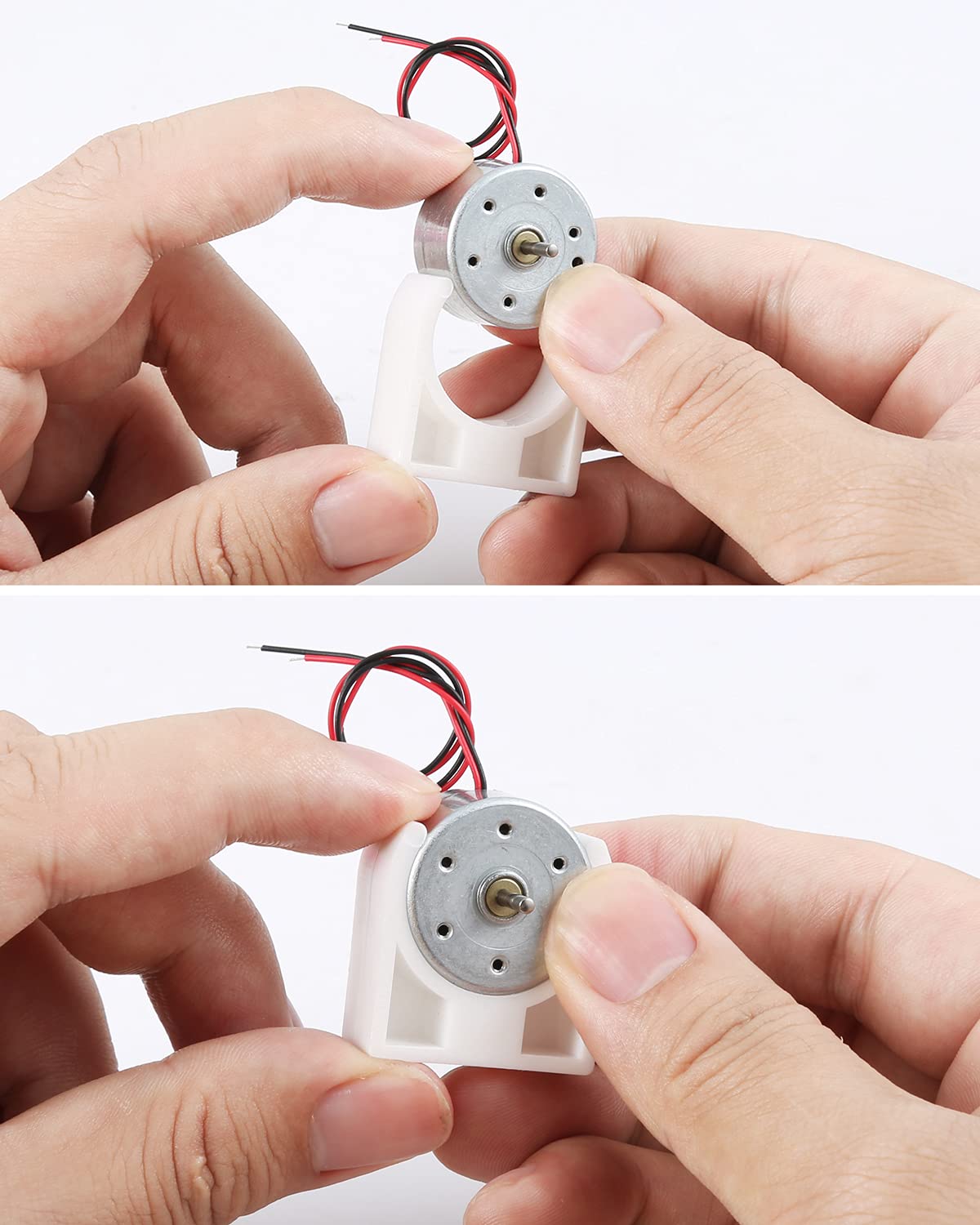 Sntieecr 6 Set Mini Generator Motors 3V-12V DC Motor  Wind Turbine Generator with Mini Fan Leaf and Plastic Motor Holder for DIY Educational Physics Experiment