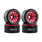 Hybdx Rc 1.9 Inch Aluminum Alloy Beadlock Wheel Rim Hub 4Pcs Suit For 1:10 Rc Crawler Axial Scx10 Scx10 Ii Trx4 Rc4Wd D90(Red 4