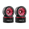 Hybdx Rc 1.9 Inch Aluminum Alloy Beadlock Wheel Rim Hub 4Pcs Suit For 1:10 Rc Crawler Axial Scx10 Scx10 Ii Trx4 Rc4Wd D90(Red 4