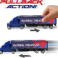 ArtCreativity Semi Truck Toys for Boys, Set of 2, Pull Back Truck Toys for Kids in Red & Blue, Trailer Trucks for Hours of Prete
