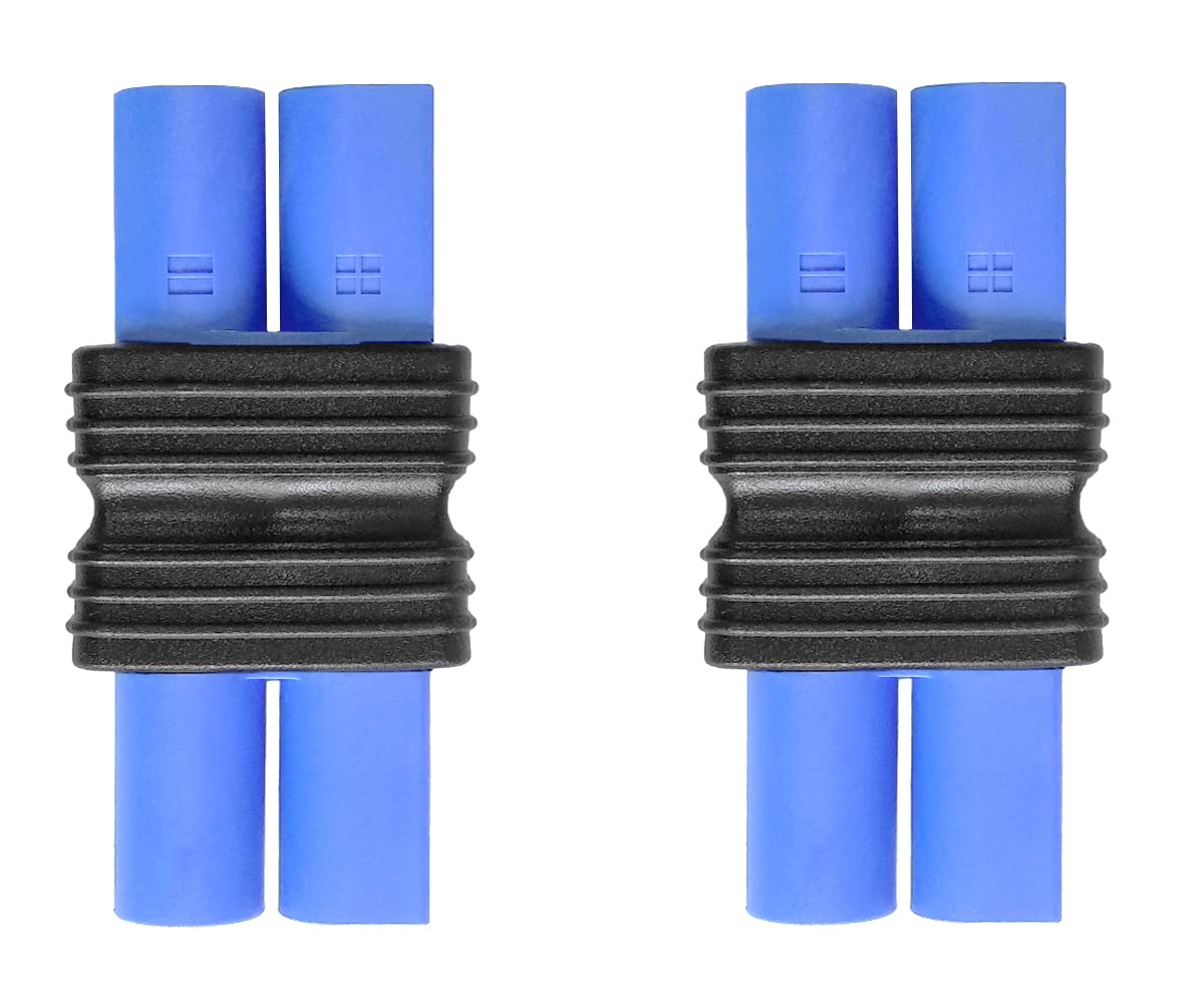 WOODGUILIN 2 Pcs Ec5 Male Plug to Ec5 Male Connector Plug Adapter for RC Lipo Battery Ec5 Plug to Ec5 Connection(2 Pack Ec5-Ec5)