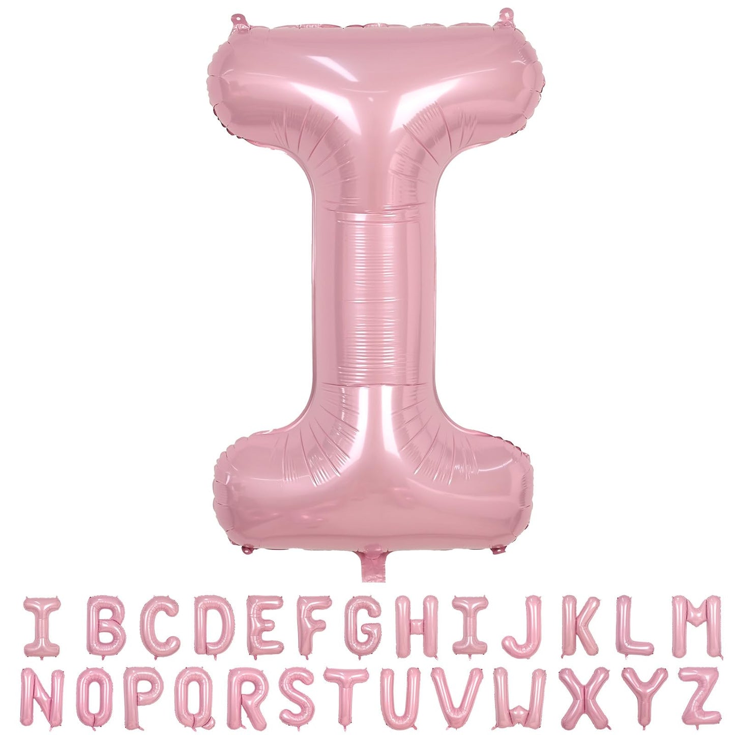 40 Inch Pink Letter Balloons, Large I Letter Balloons Foil Helium Balloon, Foil Big Single Alphabet I Balloon, Pink Letters for 