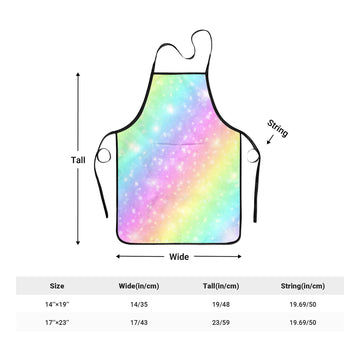 Popologa Rainbow Apron For Girls Boys Kids Cooking Painting Aprons Art Smock Supplies Toddler