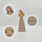 Blossom Bucket Friend For Always Heart Chocolate Brown 6 Inch Resin Stone Angel Figurine (Bb-1911-12692)