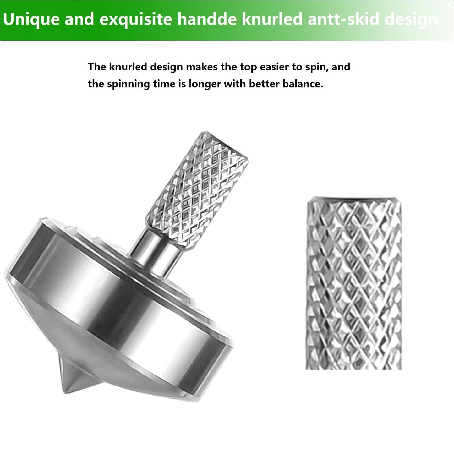 CHEETOP Stainless Steel Spinning Top  Precision Mini Desktop Gyroscope  Kill Time Reduce Stress ADHD Toys  Perfect Balance Gyro (3PCS Black+Silver+Iridescent Style 2)