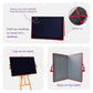 CHEFAN Large Felt Flannel Board 31.5 * 23 in, Foldable Freestanding Felt Story Learning Board for Toddlers, Double-Sided Use for