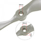 Uxcell Rc Propellers Cw 13X6.5 Inch 2-Vane For Airplane Nylon Gray 2Pcs With Adapter Rings