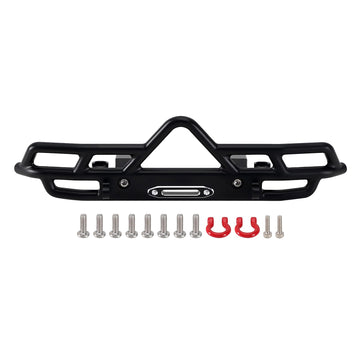 INJORA CNC Aluminum Front and Rear Bumper for 1/18 RC Crawler FMS FCX18 LC80 Upgrade