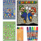 Nintendo Super Mario Sketchbook Set for Kids, Toddlers ~ 3 Pc Bundle With Mario Coloring Journal, Stickers, and More (Mario Draw