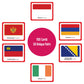 Menique Flags of Europe Memory Matching Game - 100 Cards (50 Pairs) with Flag, Country & Capital - Educational Geography Game fo