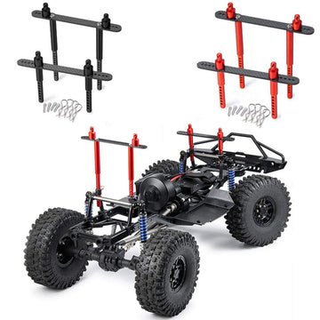 RC-Hub 1Set Body Post Mounts Metal Front and Rear Shell Column for 1:10 Axial SCX10 90046 90047 RC Car (Red)
