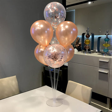 Zjdhpty Rose Gold Balloon Stand Centerpiece Table Decorations For Birthday Anniversary Engagement Wedding Bridal Shower Graduati