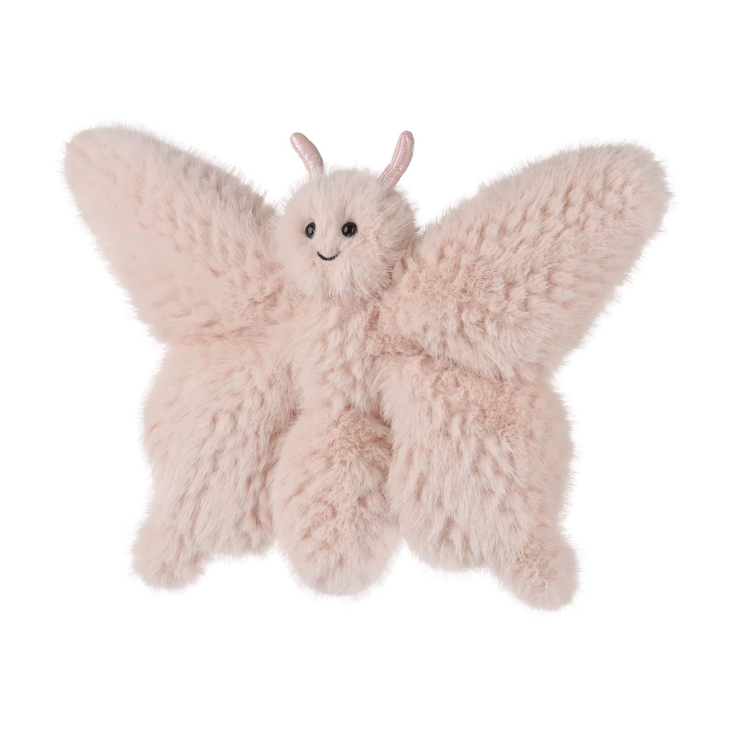 Apricot Lamb Plush Butterfly Toy - Soft Pink Stuffed Animal for Kids, 9.5 Inches, Cute Plushie for Baby Girls and Boys