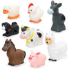 HAFTIK Farm Animal Toddler Toys - 8-Piece Figure Set for Educational Pretent Play, Farm Animal Toys for 1,2,3 Years Old Boys Gir