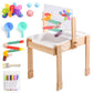 Bopoobo Sand And Water Table For Toddlers, 4 In 1 Kids Wooden Sensory Activity Table With 2 Storage Bins, Painting Acrylic Board