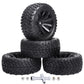 4Pcs 12mm Hex RC Wheels Tires Height 2.99 inch (76mm) for 1/10 On Road and 1/14 1/16 1/18 Scale Models Cars Truck Buggy with Foa