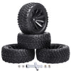 4Pcs 12mm Hex RC Wheels Tires Height 2.99 inch (76mm) for 1/10 On Road and 1/14 1/16 1/18 Scale Models Cars Truck Buggy with Foa