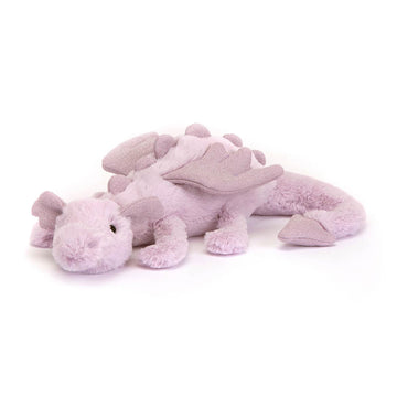 Jellycat Lavender Dragon Stuffed Animal, Little 12 Inches | Mythical Plush Toy | Classic Children'S Gift