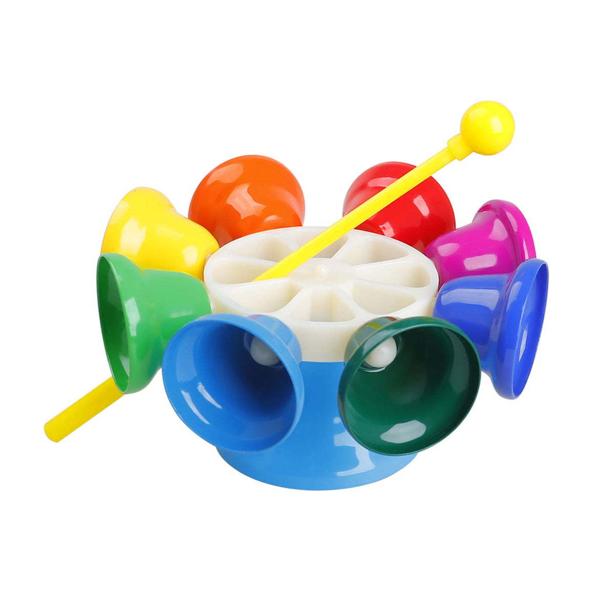 Excluzo 8 Note Hand Bell Percussion Instrument Musical Toy With Sitck For Children Toddler Kids Early Musical EducationBuzhi