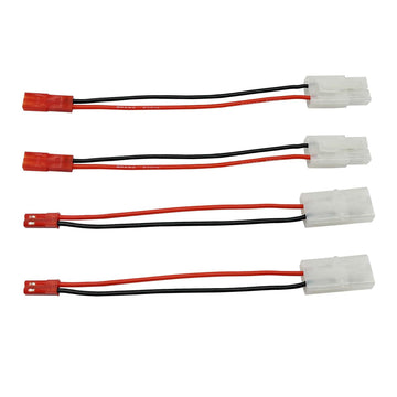 2pairs Compatible with Tamiya to JST Male Female Adapter with 10cm 4in 20awg Wire for RC FPV ESC Speed Controller Lipo Battery C