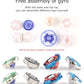 Goijrer Gyros 4 Pieces Pack Battling Tops Metal Fusion Starter Set With Stickers Two Launchers Gift Idea Toys With Storage Box