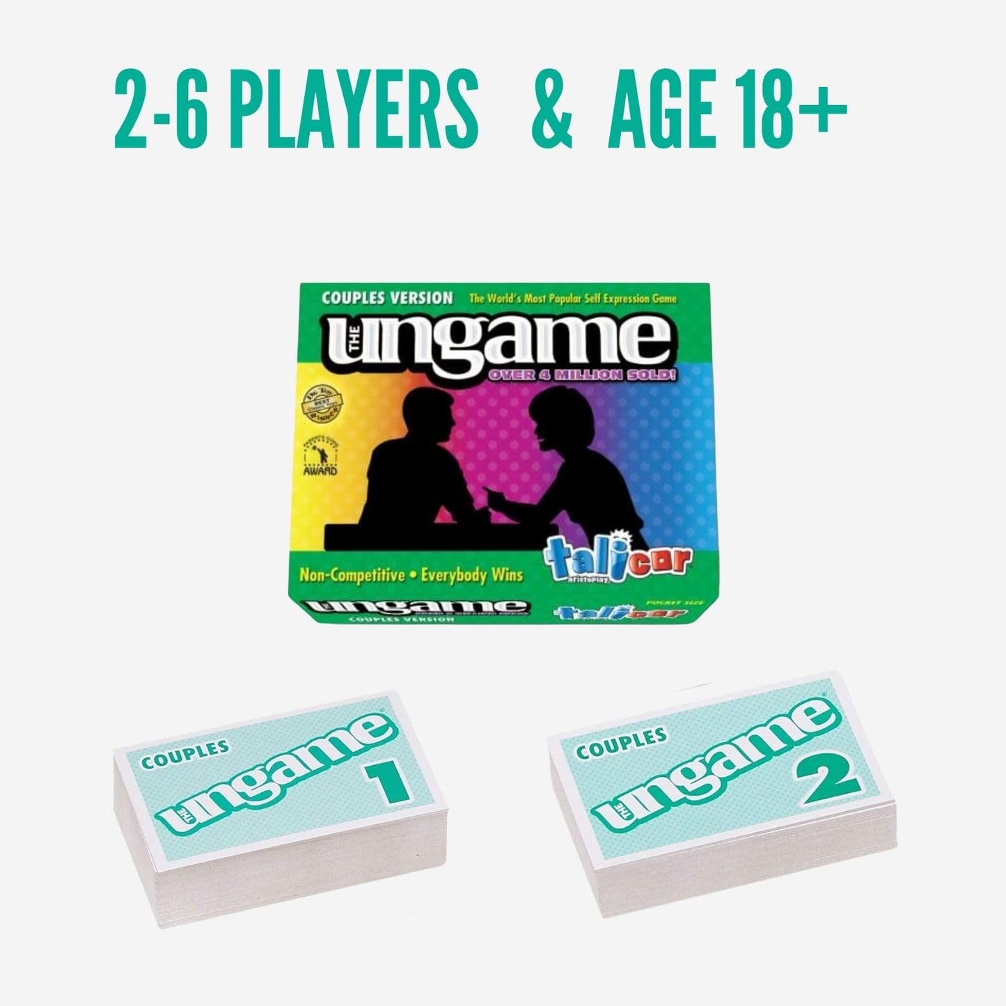 Talicor Pocket Ungame Couples Edition - Portable Card Game, Green, Small, Model 5511802, Encourages Communication & Relationships