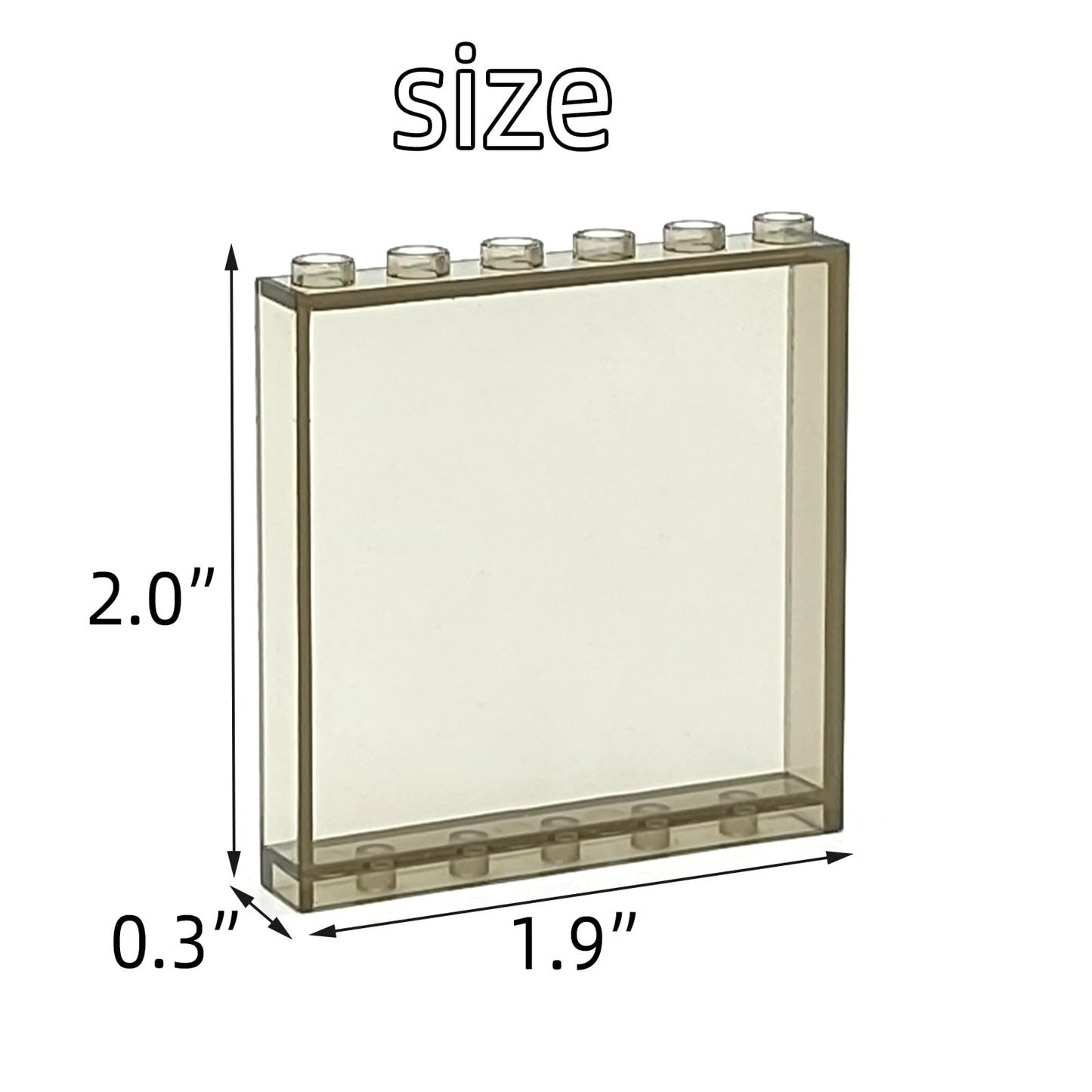 Zhx 30Pcs Clear Transparent Window House Building Brick Toy Classic Flat Plates Pieces And Parts Block Compatible With Major Brands (Black)