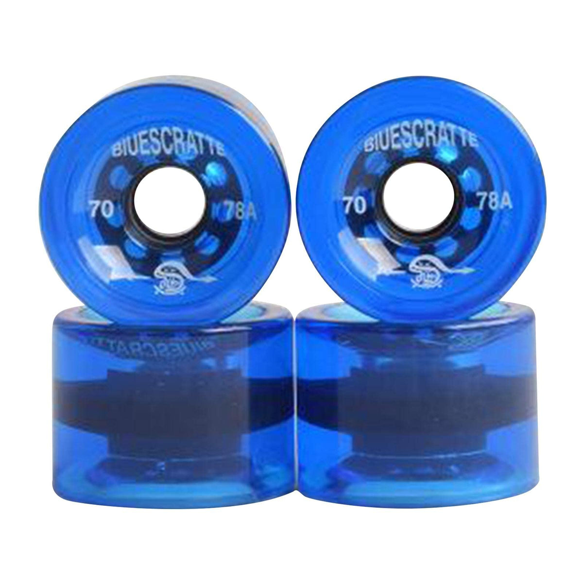 UJEAVETTE 4X 78A Hardness Skateboard Wheels 70X51mm Longboard Roller Parts Dark Blue