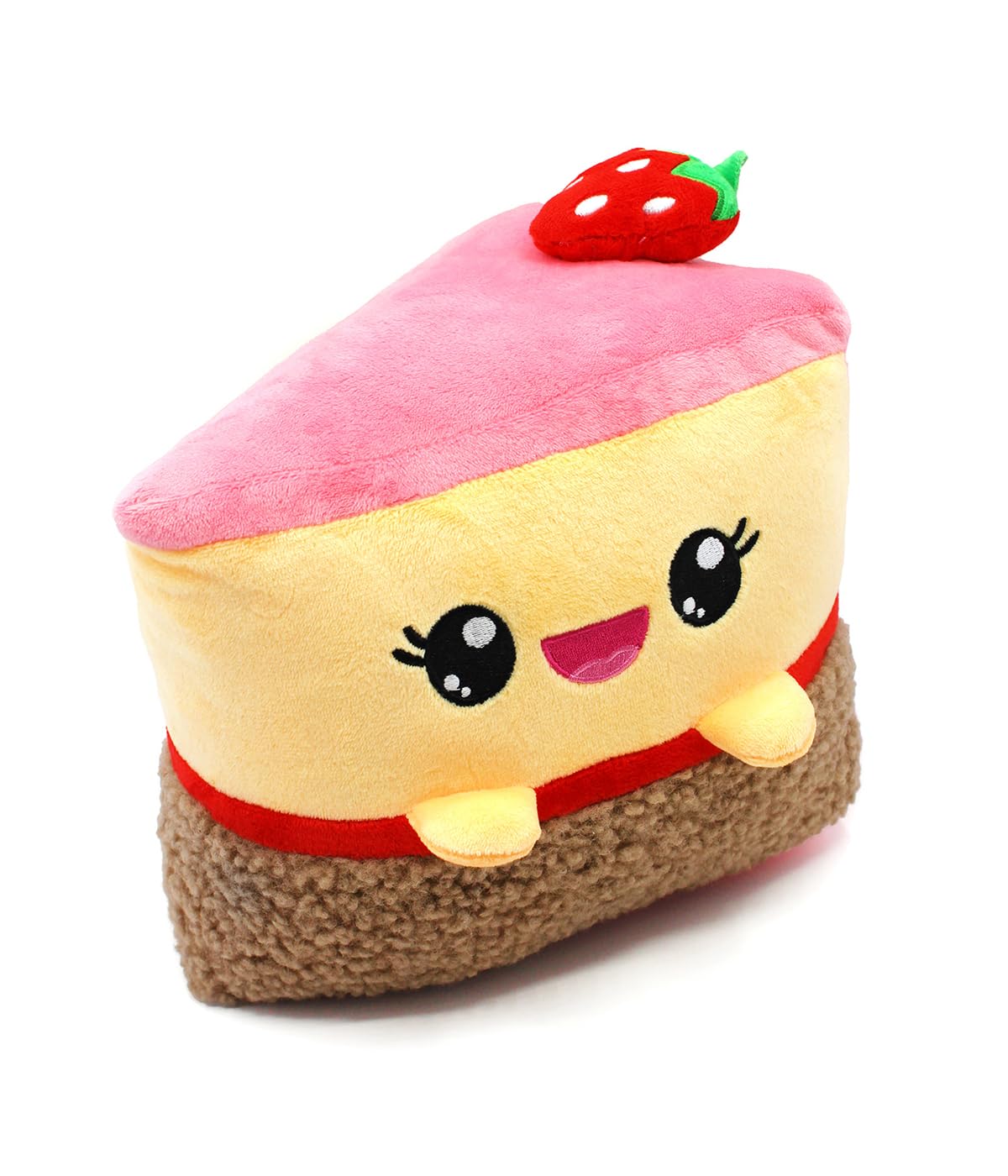 Joytoy - Yummis Fresa the Cake Plush 21 x 16 x 21 cm, Pink, Brown, Red