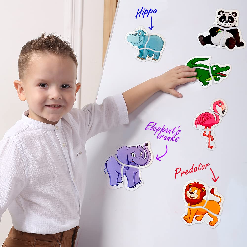 Magdum Zoo Magnetic Puzzles For Kids Ages 3-5 - Toddler Puzzle - Travel Toys For Kids Ages 3-5 - Magnetic Travel Games Baby Puzzle Kids Puzzle Toys - Puzzle For Preschooler Magnet Puzzles Games