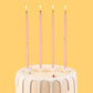 CAKE CODE 24-Count Pink Gold Long Thin Birthday Candles, Cake Candles, Birthday Parties, Wedding Decorations, Party Candles