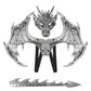 Kids Dinosaur Costume Dress Up Wings Dragon Tail Mask Set Halloween for Children Birthday Party Favors Gifts (Silver)