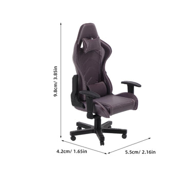 Vosarea Miniature Gaming Chair Model Dollhouse Tiny Furniture Doll House Miniature Computer Chair For Office Decor Collector Gam